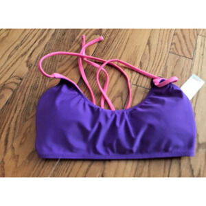 No Boundaries Junior Swim Top Purple Pink Polyester Reversible Size Extra Large